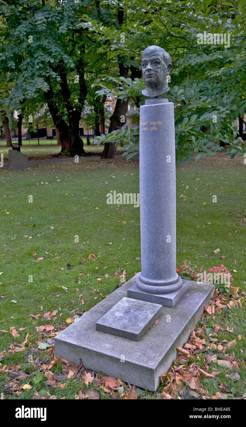Evert Taube grave in Stockholm Stock Photo