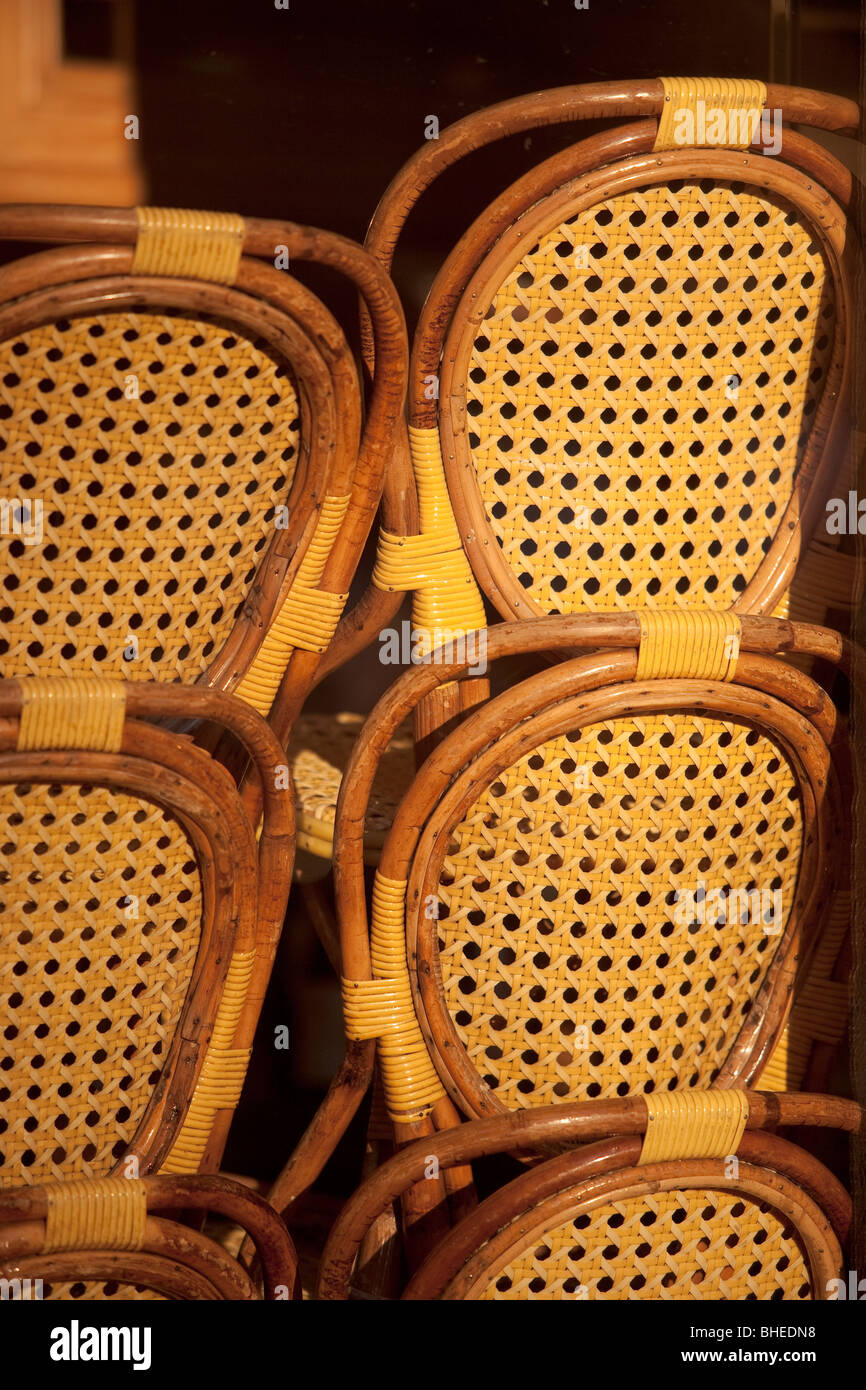 Cafe after closing time, Paris, France Stock Photo