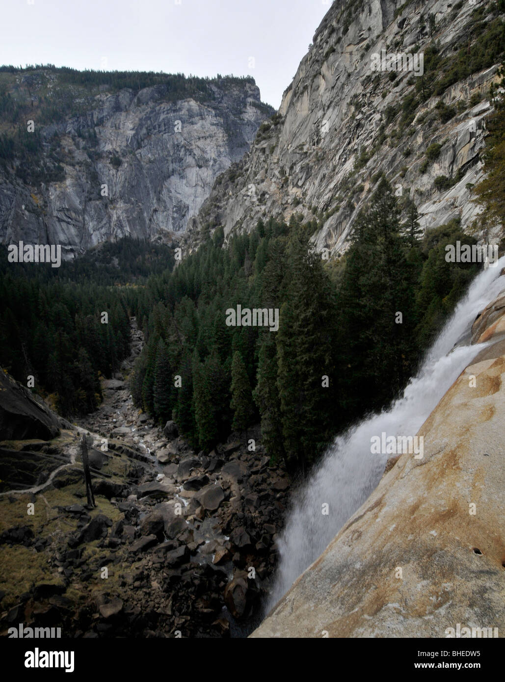 Vernal Falls Yosemite National Park waterfall Stock Photo