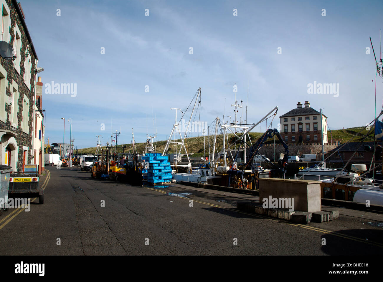 Eyemouth Border Scotland UK Harbour Harbor Boats Fishing Quay Stock ...
