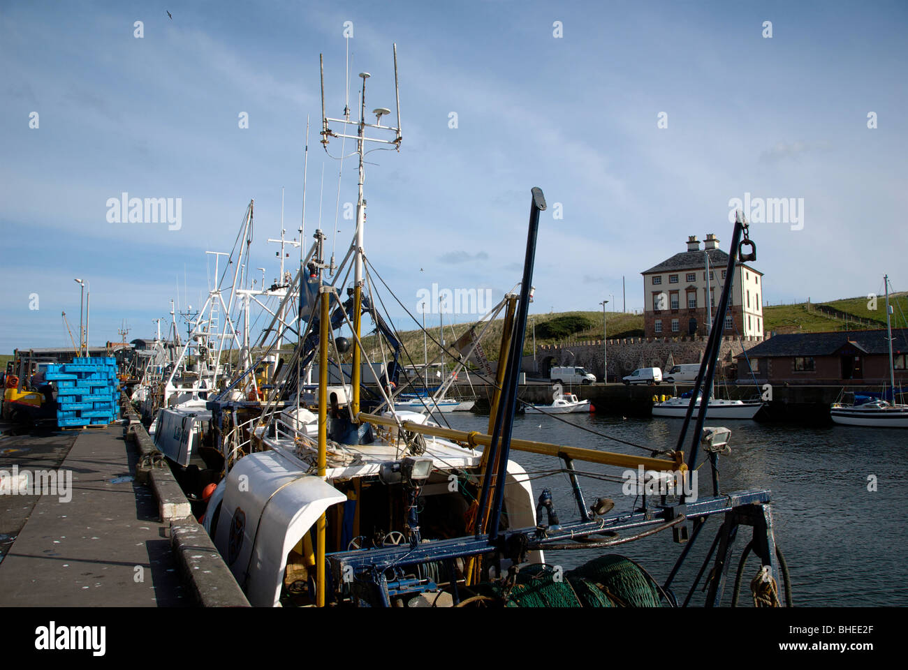 Eyemouth Border Scotland UK Harbour Harbor Boats Fishing Quay Stock ...