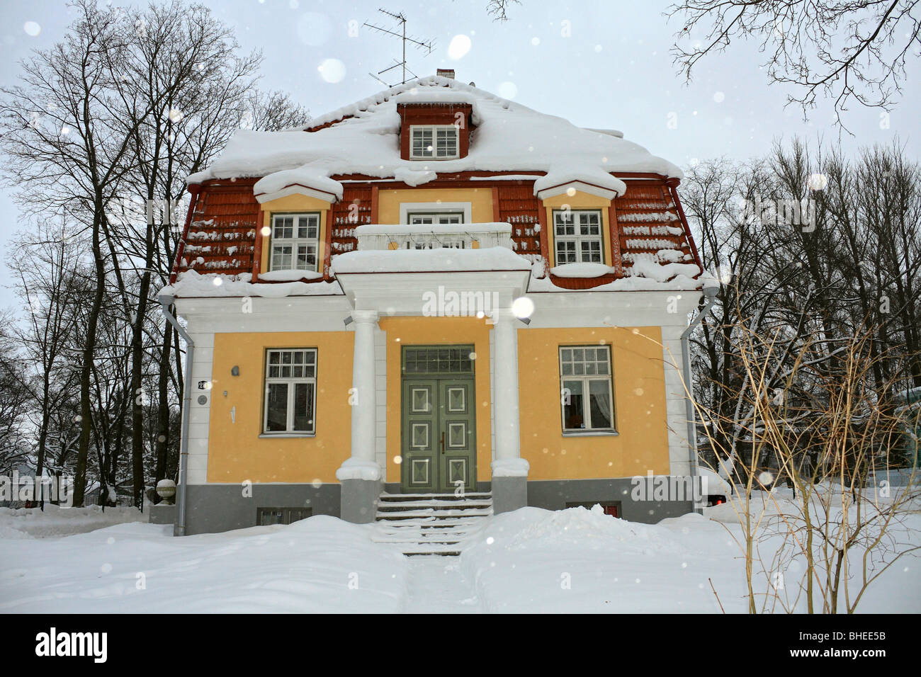 Traditional house in Tallinn, Estonia Stock Photo Alamy