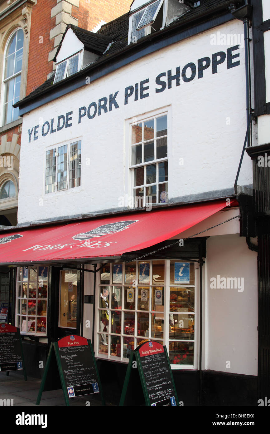 The Old Pork Pie Shop in Melton Mowbray, Leicestershire, England, U.K. Stock Photo