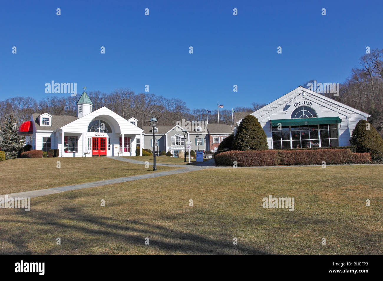 The Stony Brook Village Center shopping area Long Island NY Stock Photo