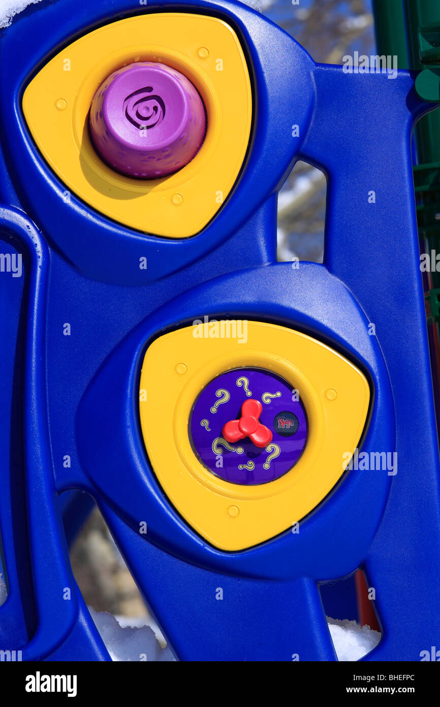 Abstract of children's playground structure Long Island NY Stock Photo