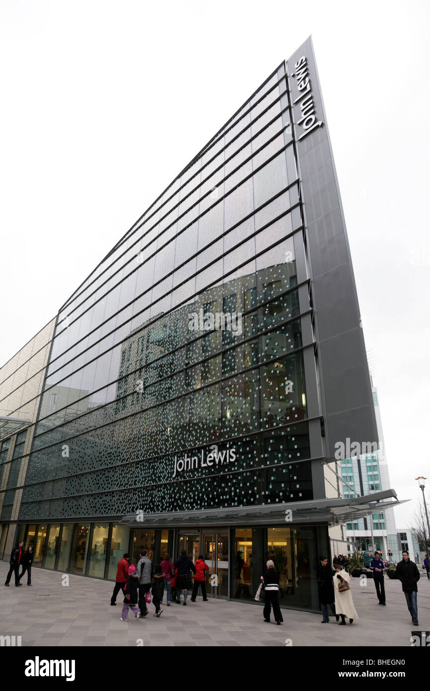 facade of the john lewis department store the hayes cardiff wales uk Stock Photo