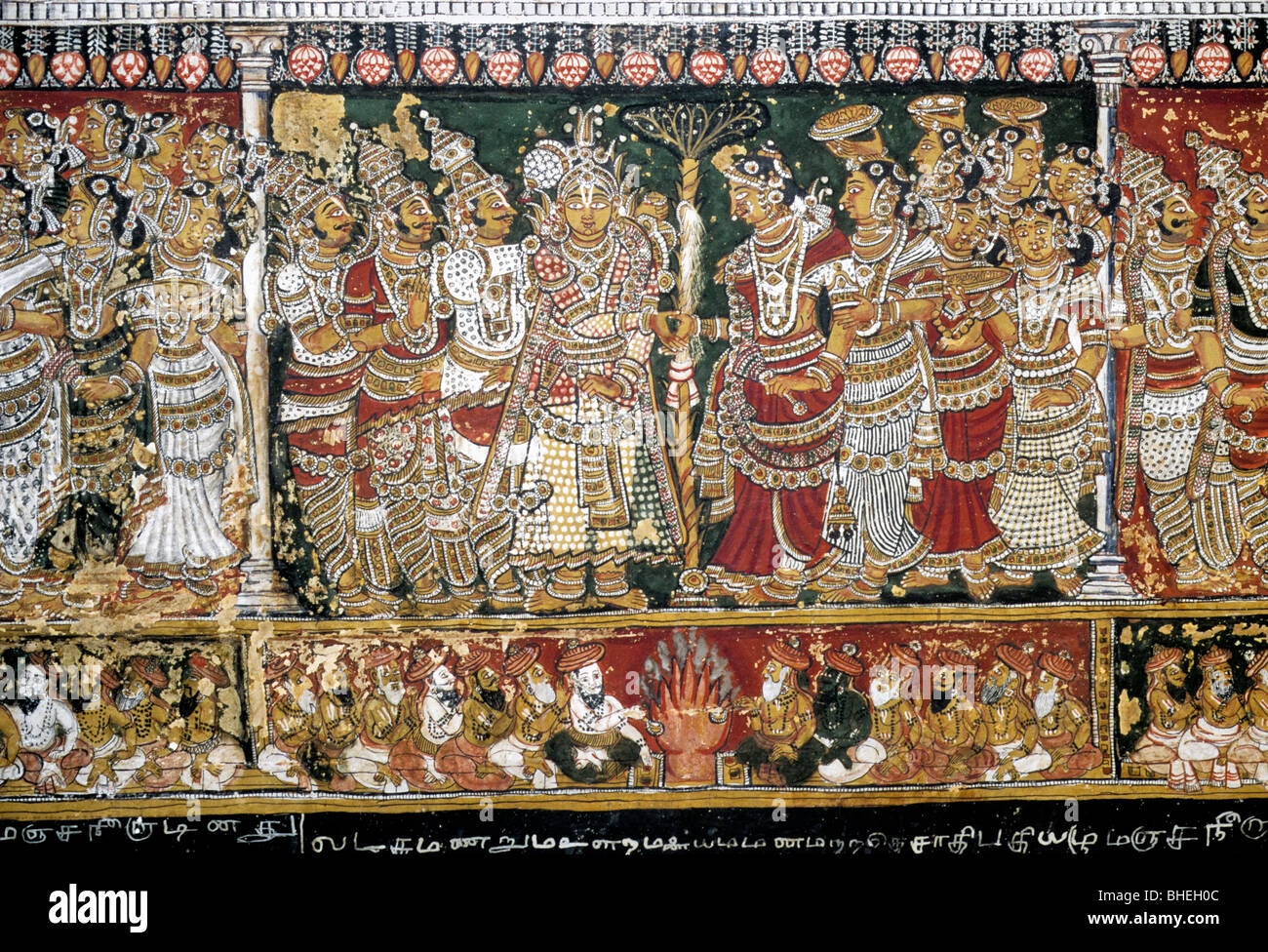 two-hundered-year-s-old-ramayana-murals-on-the-walls-in-bodinayakanur