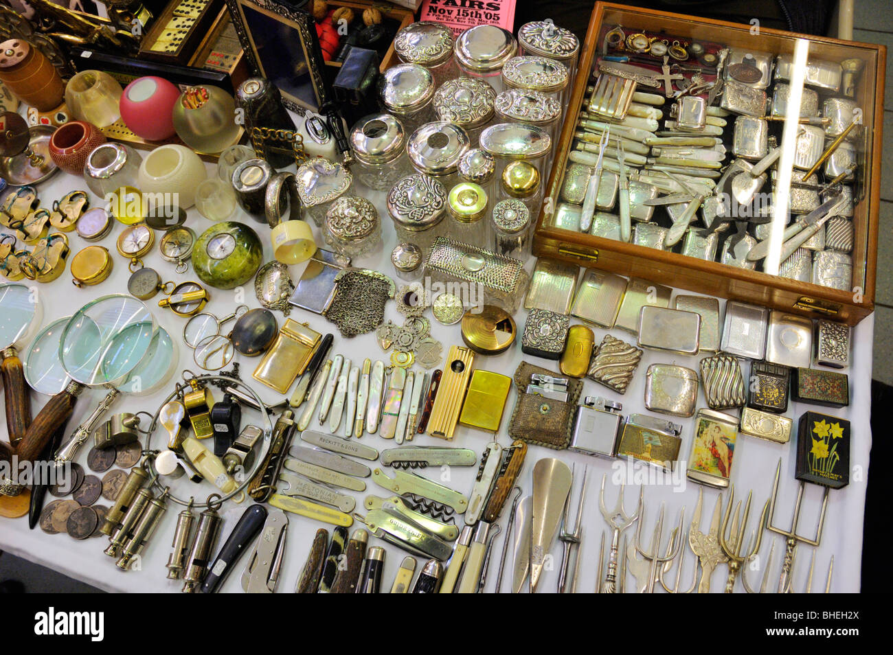 Portobello Road antique market, London, England Stock Photo Alamy