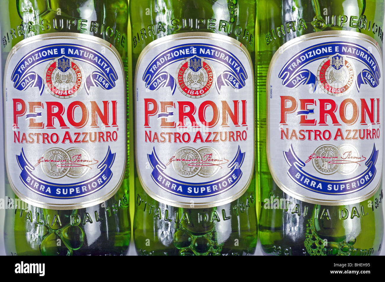 Peroni Nastro Azzurro Beer Bottle 12 oz ~ Empty Green Bottle Italian