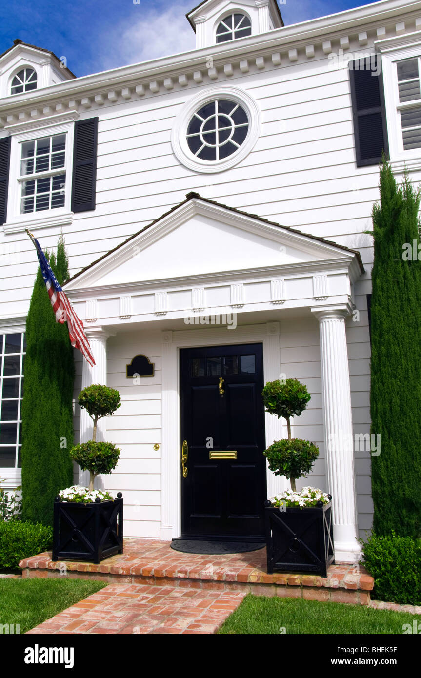 New England style house,  California, USA Stock Photo