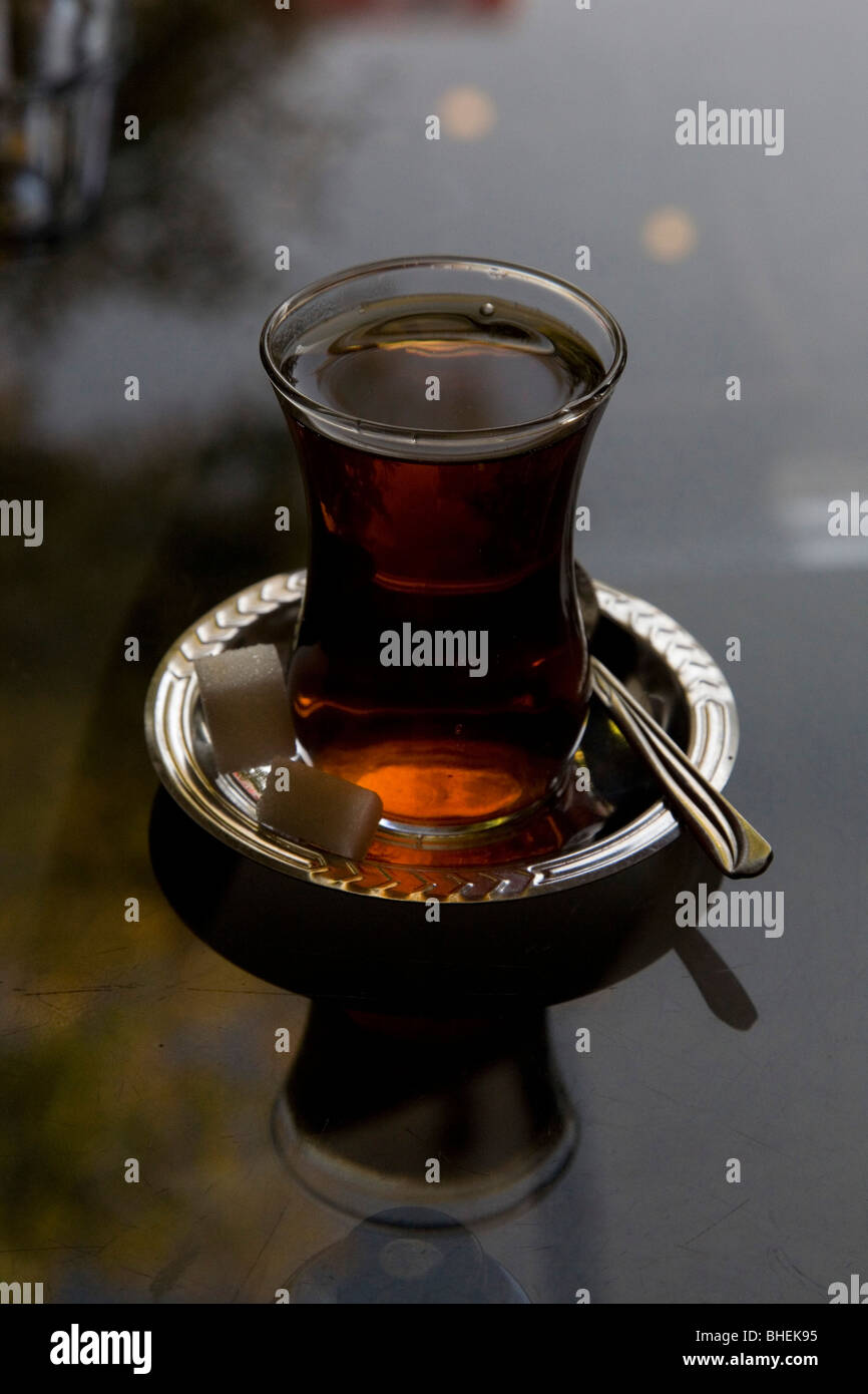 Turkish tea cup , Turkey Stock Photo