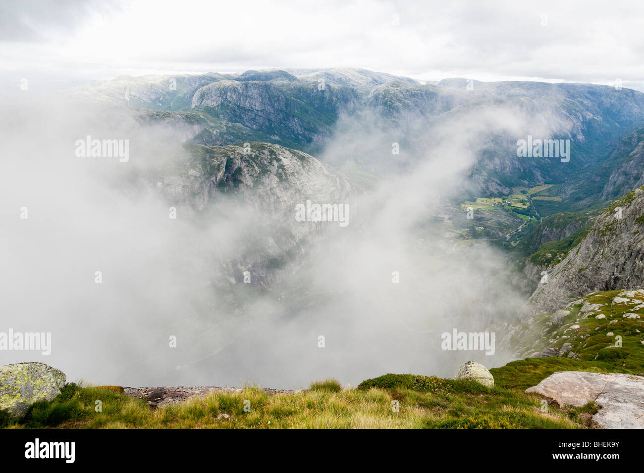 Norway. View of Lysefjord. Stock Photo