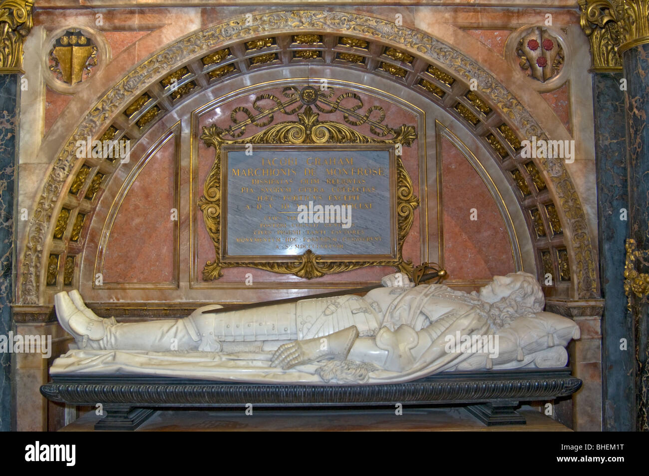 Famous Scot James Graham, the Great Montrose, is buried in St. Giles Cathedral  SCO 6083 Stock Photo