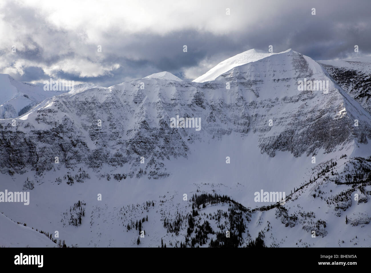Winter mountain peaks Stock Photo - Alamy