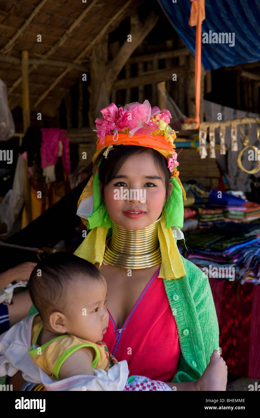 Long neck girl in Thailand Stock Photo Alamy