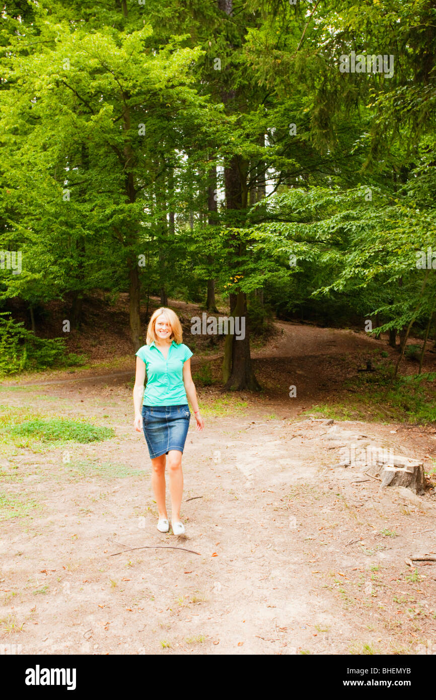 Young woman ,portrait, in the forest Stock Photo - Alamy