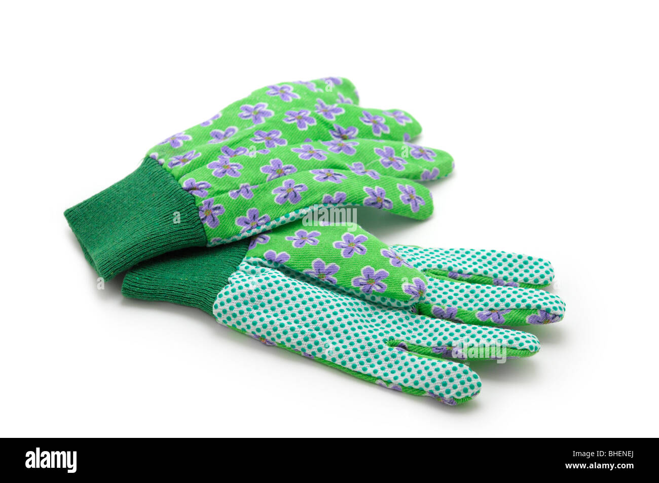 Cotton Gardening Gloves Stock Photo