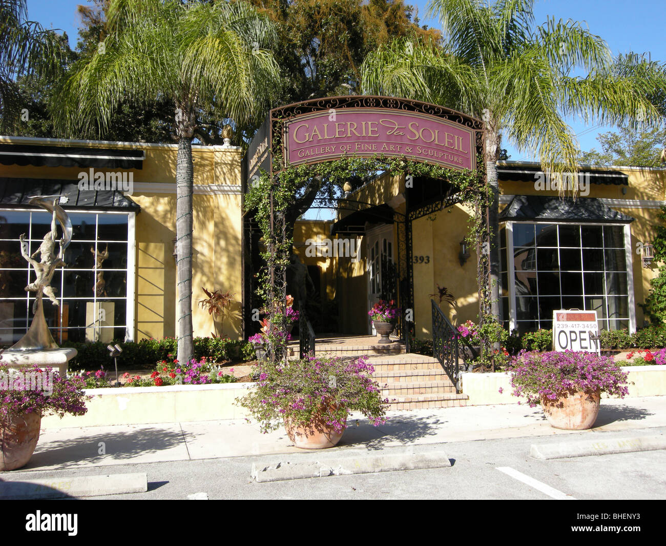 Galerie Soleil in the Historic district of Naples Florida USA Stock Photo