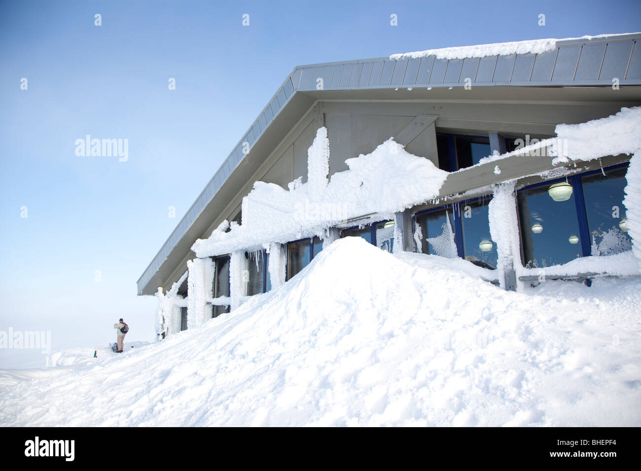 The upper ski lodge at Aviemore in the Cairngorms, Scotland. Stock Photo