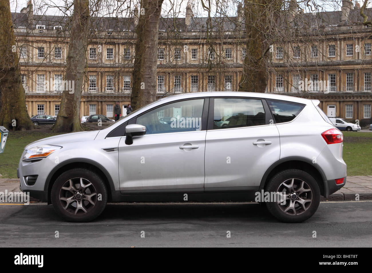 Ford Kuga 2.0 TDCi is a compact crossover SUV car vehicle parked at The Circus in Bath Somerset England UK Stock Photo