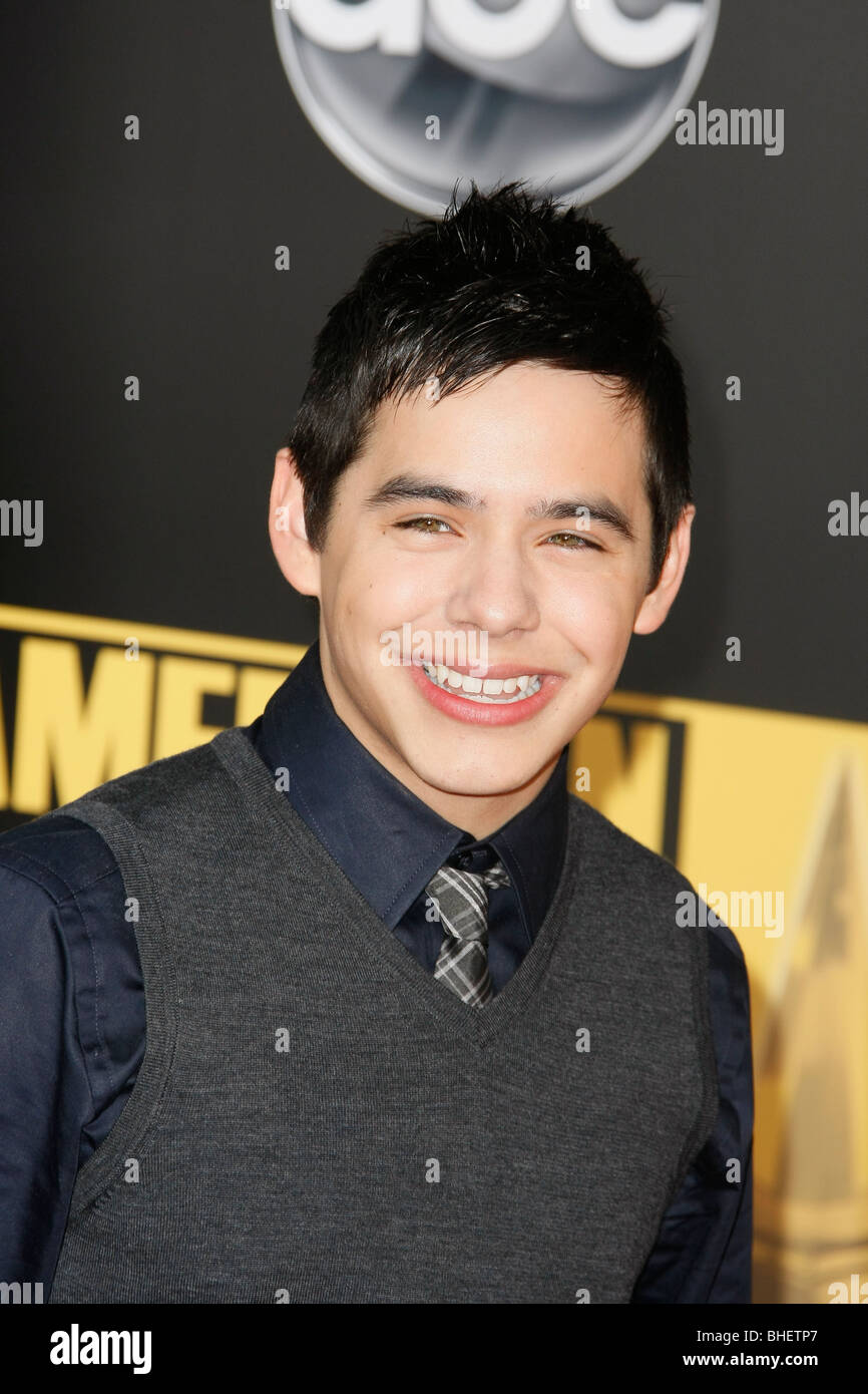 DAVID ARCHULETA 2008 AMERICAN MUSIC AWARDS DOWNTOWN LOS ANGELES CA USA 23 November 2008 Stock Photo