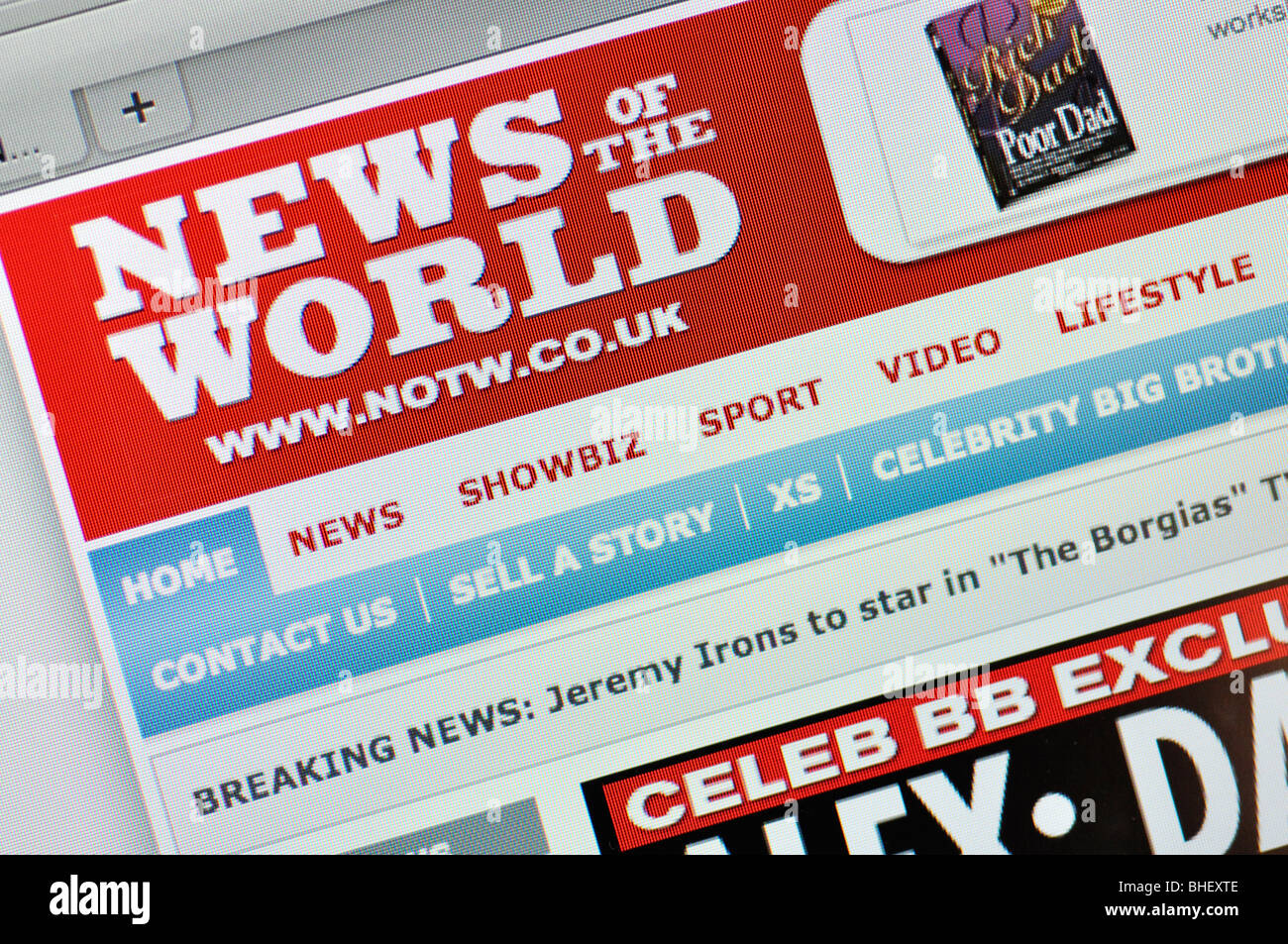 News of the World website Stock Photo - Alamy
