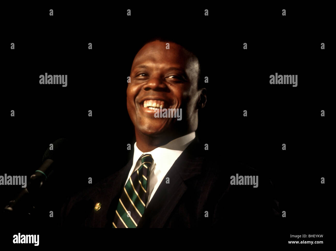Rep. JC Watts speaks at the Christian Coalition Convention September 18, 1998 in Washington, DC. (photo by Richard Ellis) Stock Photo