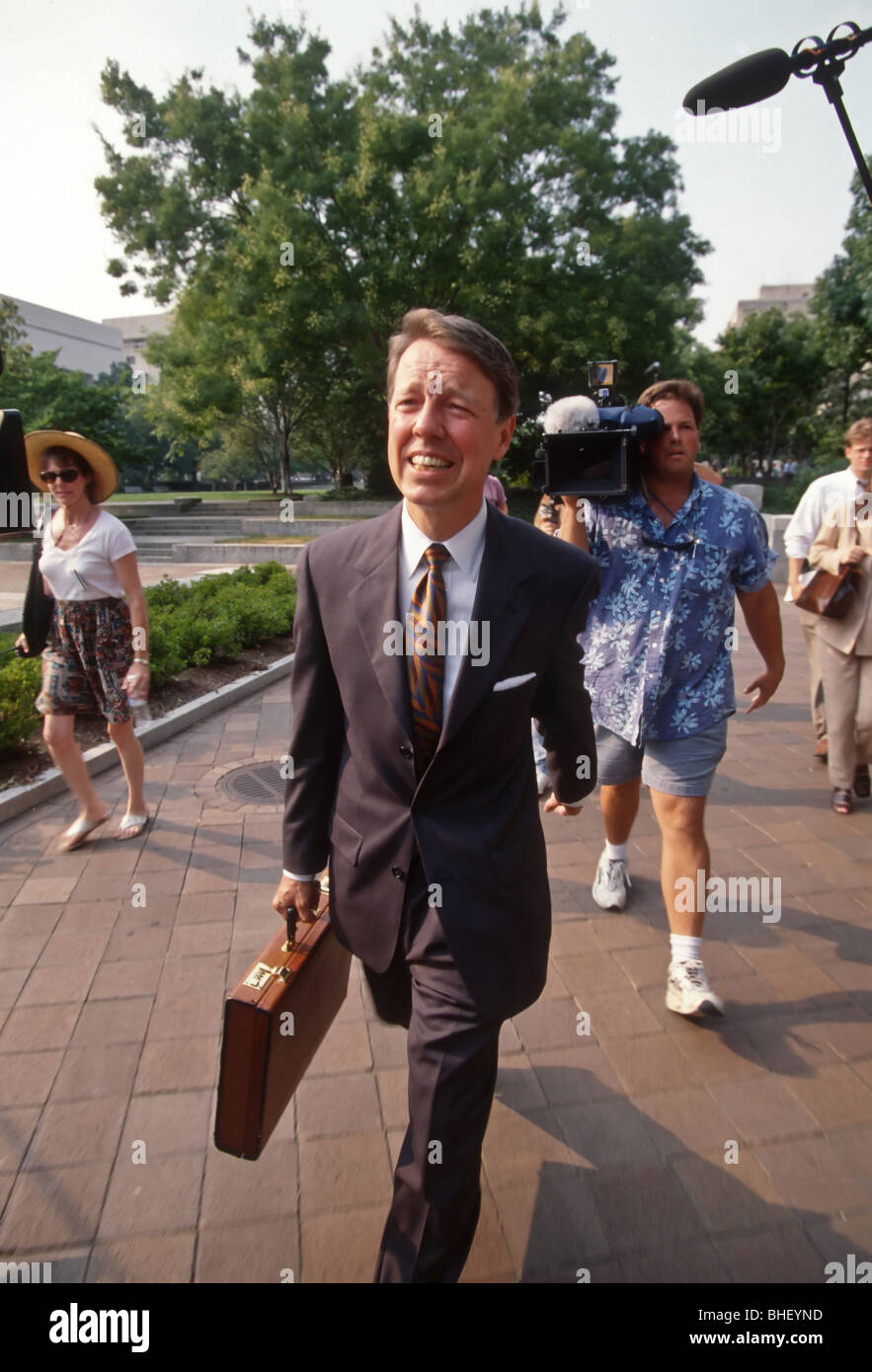 David Kendall, Attorney for President Bill Clinton walks to the Federal