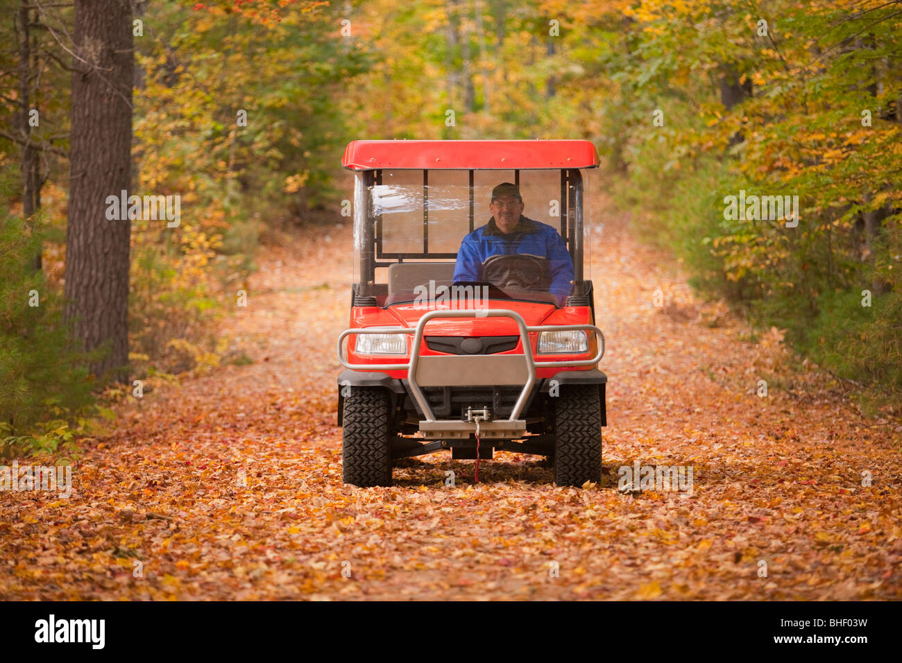 Security guard driving a security vehicle Stock Photo - Alamy