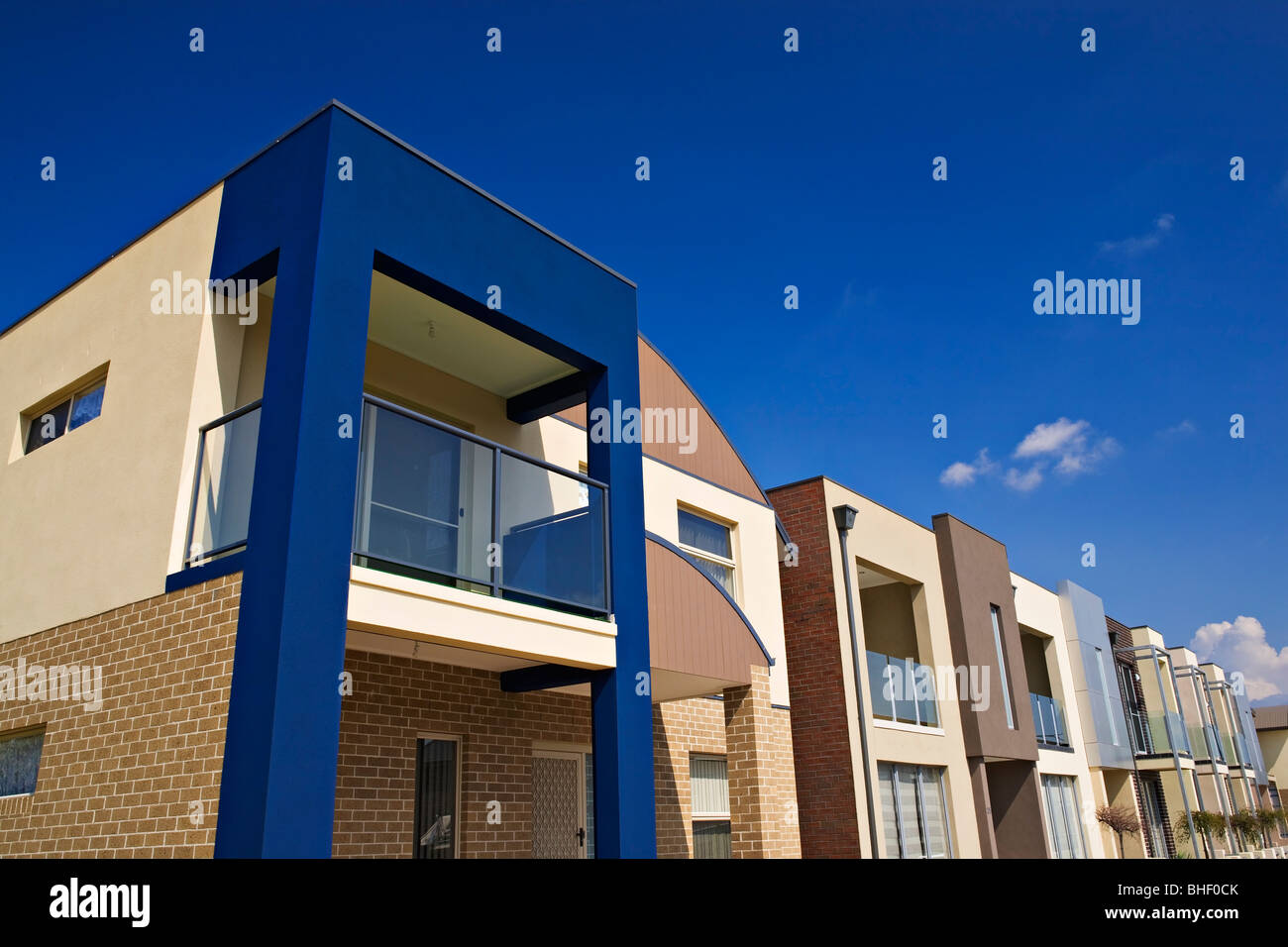Housing Industry / Modern new houses located in the suburb of