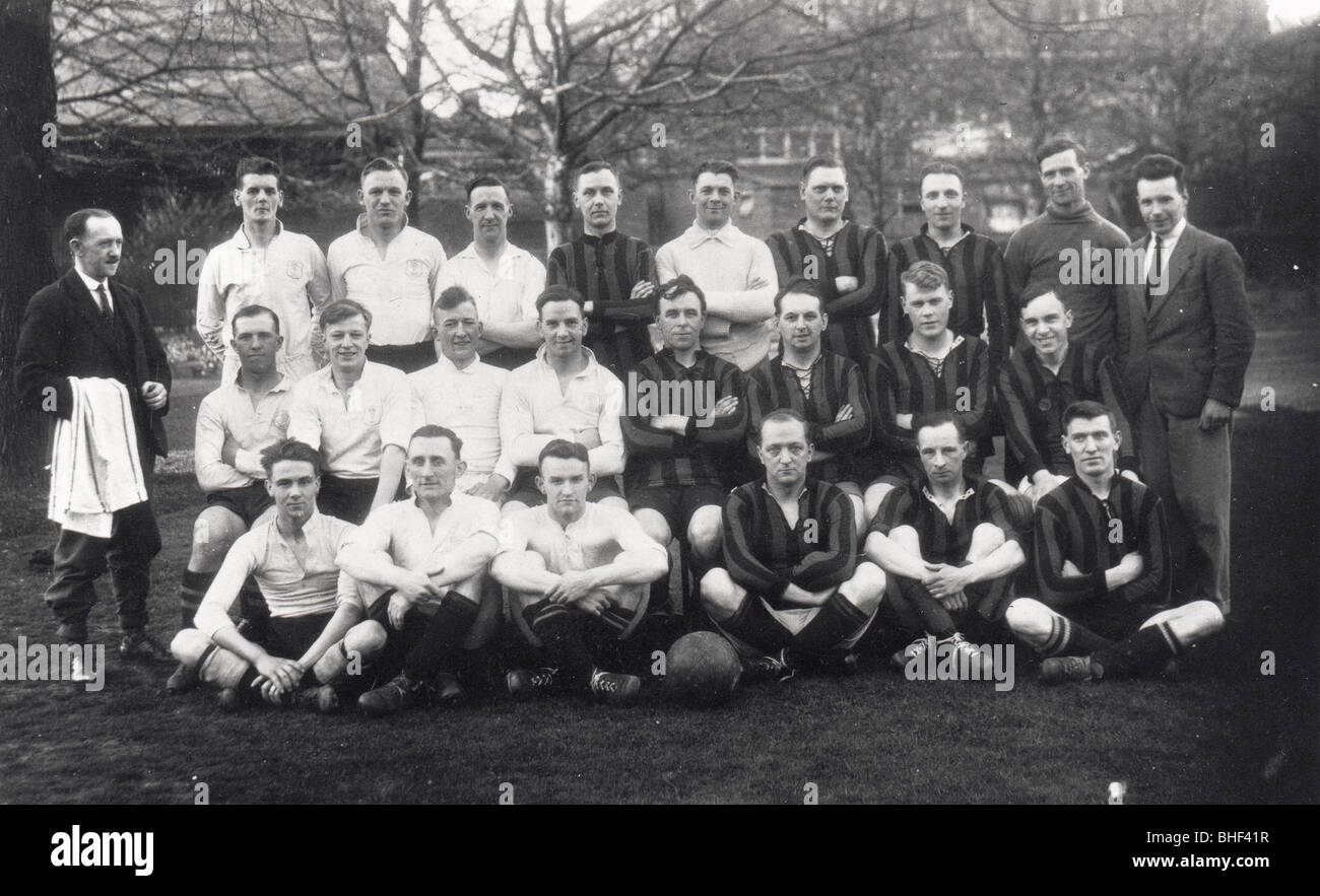 Rowntrees football teams, 1929. Artist Unknown Stock Photo Alamy
