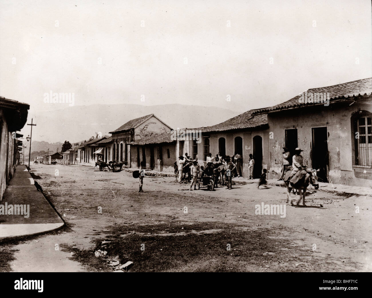 A street scene in a Venezuelan village, 1897. Artist: Unknown ...