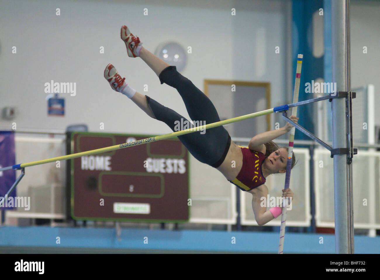 Female doing the pole vault Stock Photo Alamy