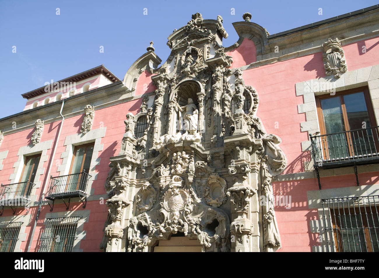 Art churrigueresco churrigueresque flamboyant barroco museum Madrid Spain architecture old history Stock Photo