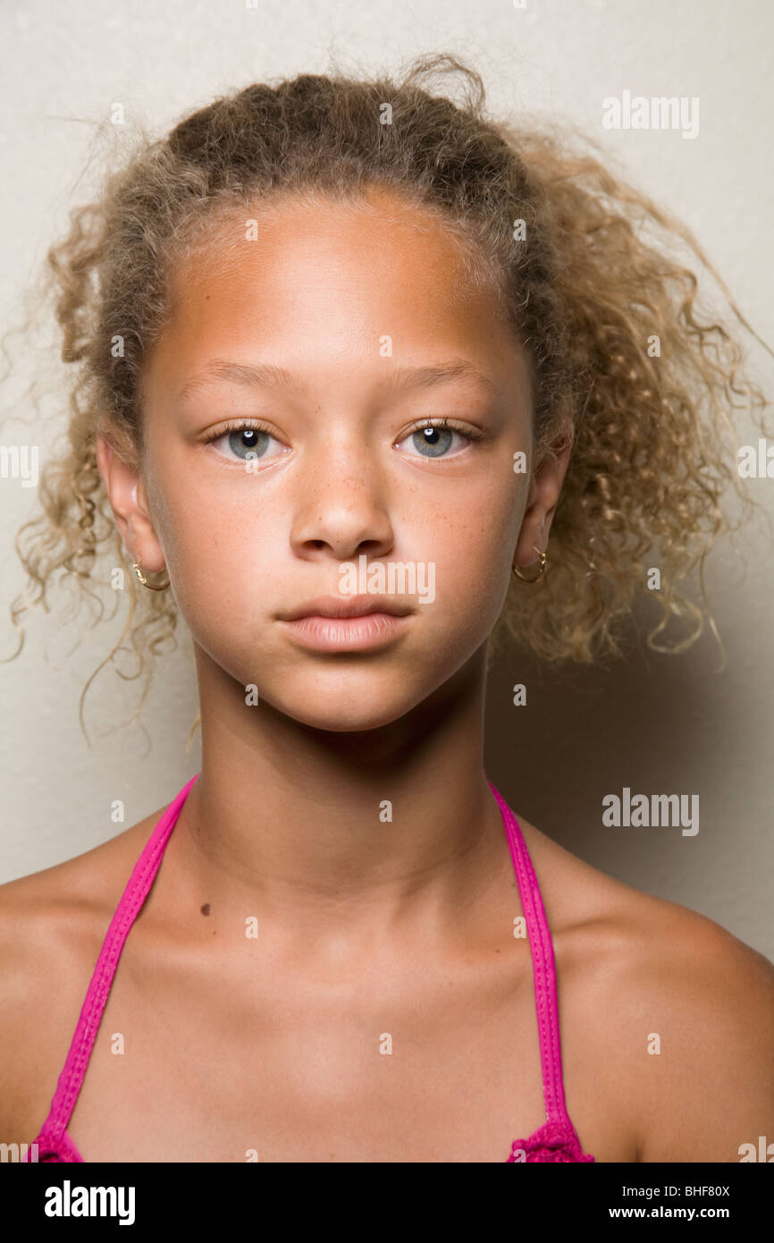 serious-mixed-race-girl-stock-photo-alamy