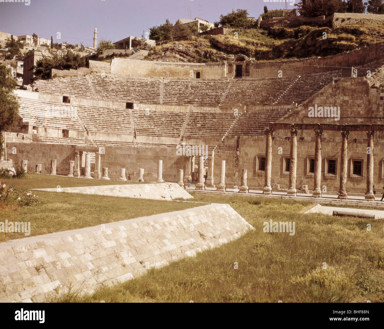geography / travel, Jordan, Amman, Roman Theatre, 2nd century, view, , Stock Photo