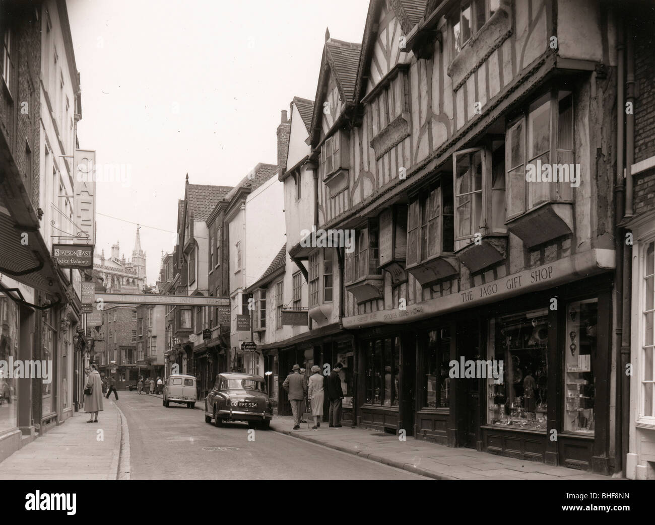 View of Stonegate, York, Yorkshire, 1959. Artist: Unknown Stock Photo