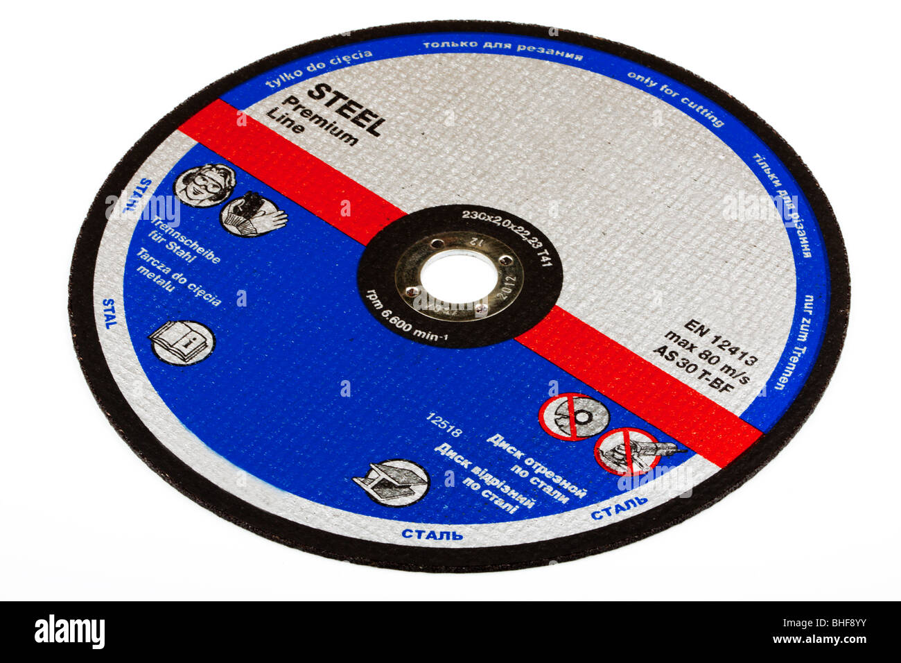 Metal disk on machine Cut Out Stock Images & Pictures - Alamy