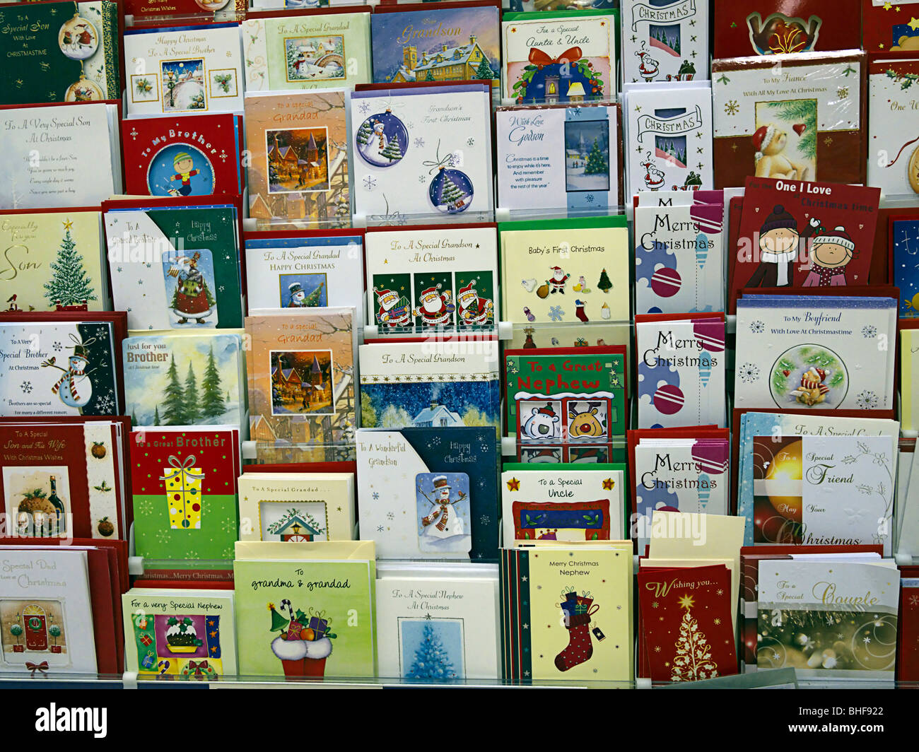 Christmas cards Dublin Ireland Stock Photo
