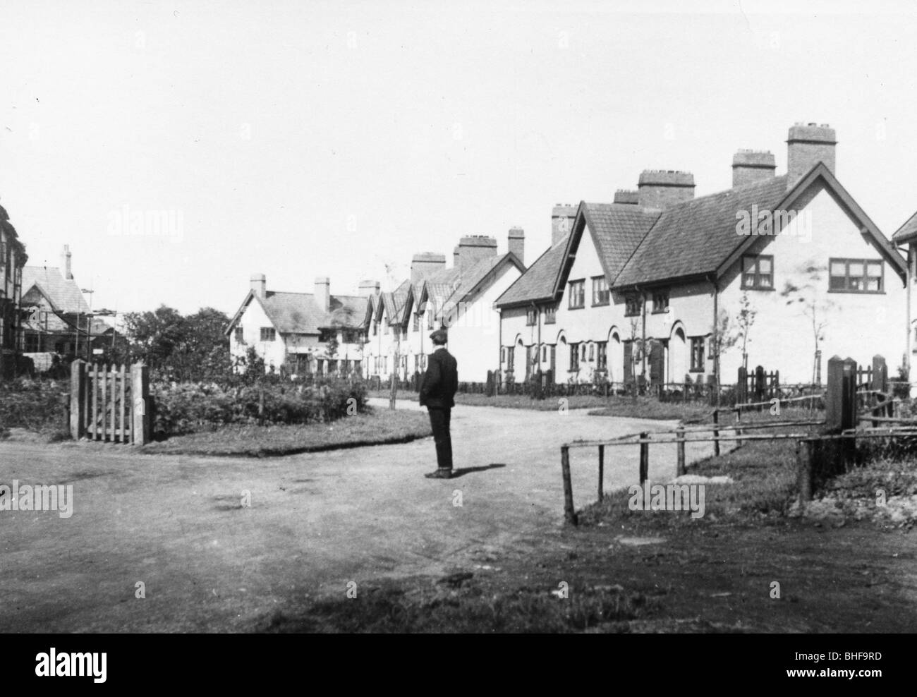 View of houses in New Earswick, York, Yorkshire, 1910. Artist Unknown