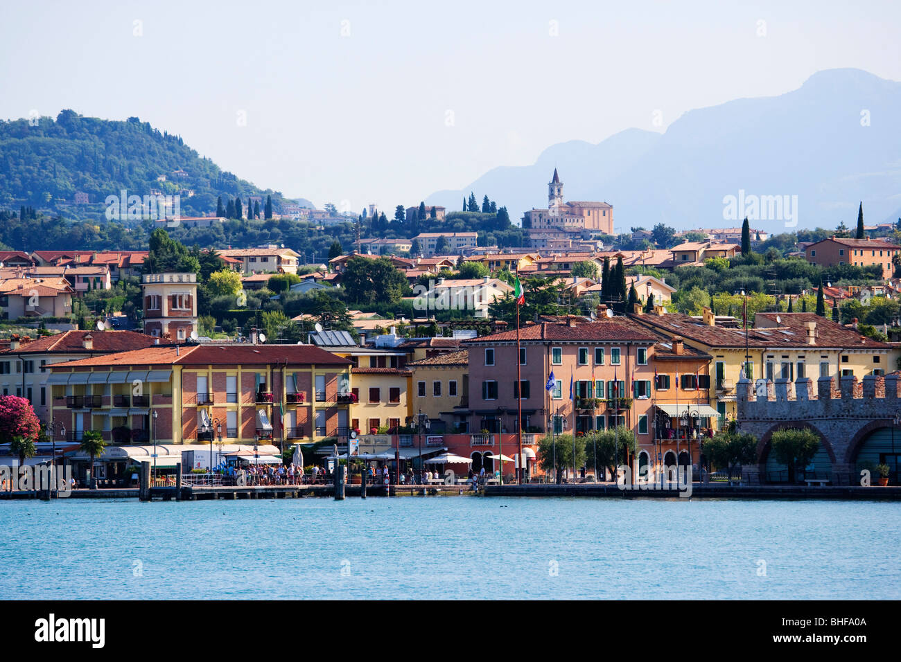Lazise at lake Garda, Verona province, Veneto, Italy Stock Photo ...