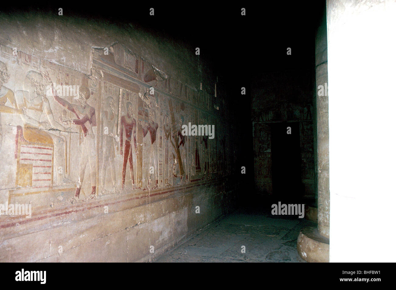 Temple of Sethos I (Seti I), Abydos, Egypt, 19th Dynasty, c1280 BC. Artist: Unknown Stock Photo