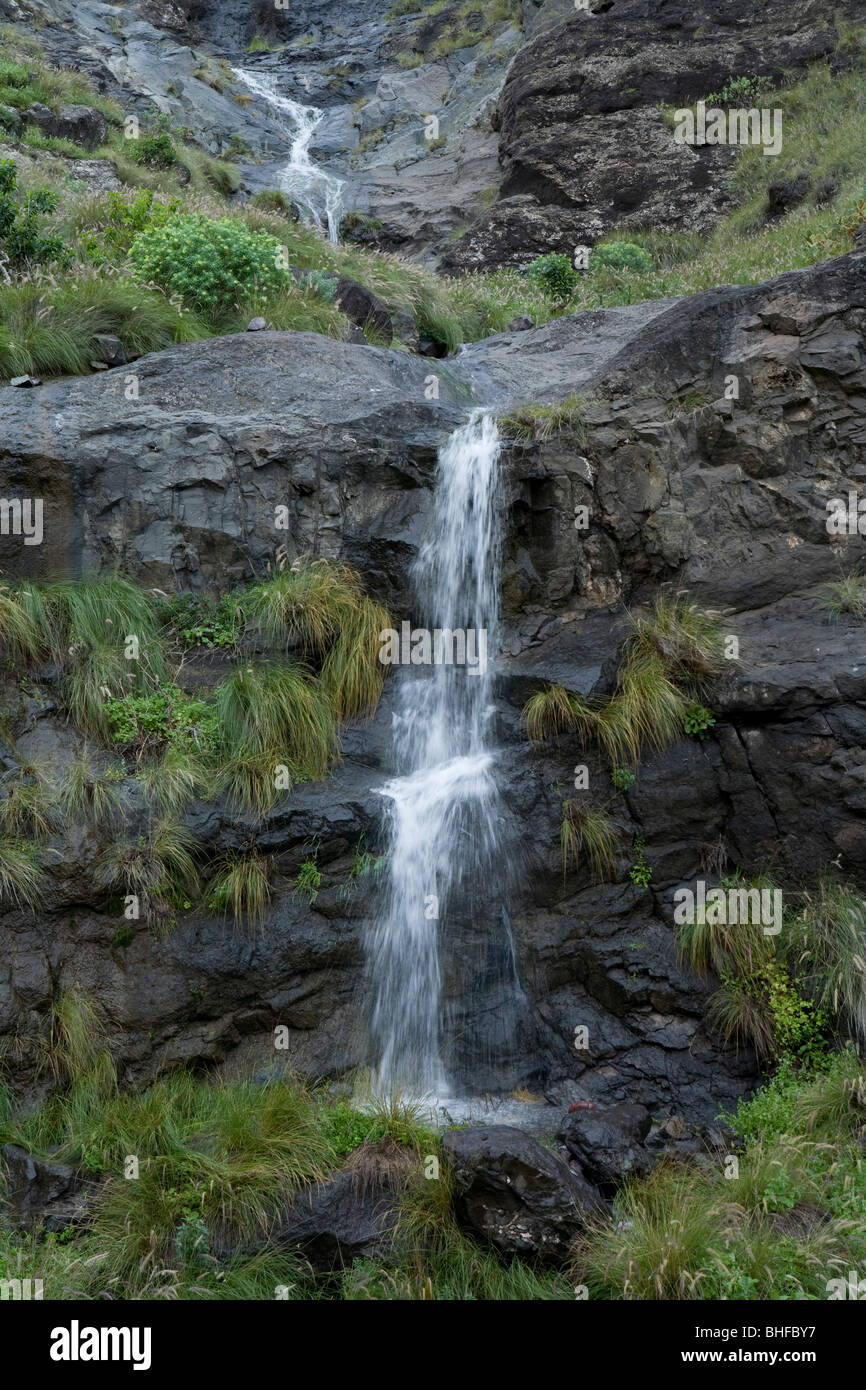 Waterfall Barranco de la Palma at a gorge, Parque Natural de Tamadaba, Gran Canaria, Canary Islands, Spain, Europe Stock Photo