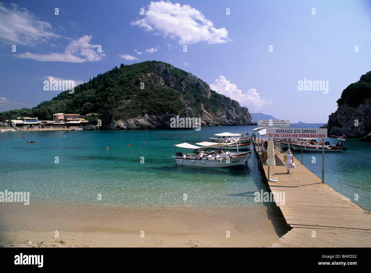 Greece, Ionian Islands, Corfu, Paleokastritsa Stock Photo