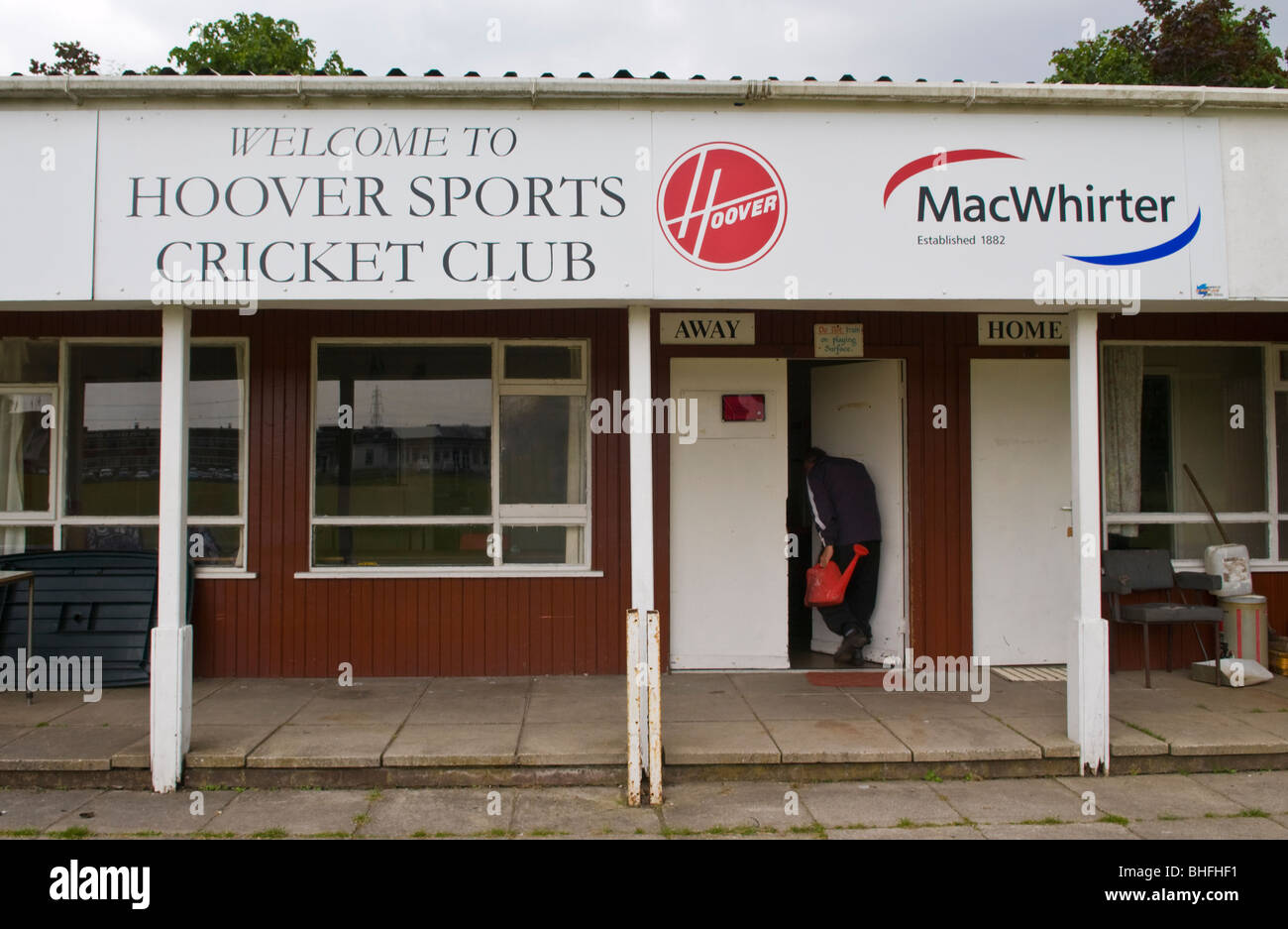 Cricket Club attached to Hoover factory in Merthyr Tydfil South Wales UK Stock Photo
