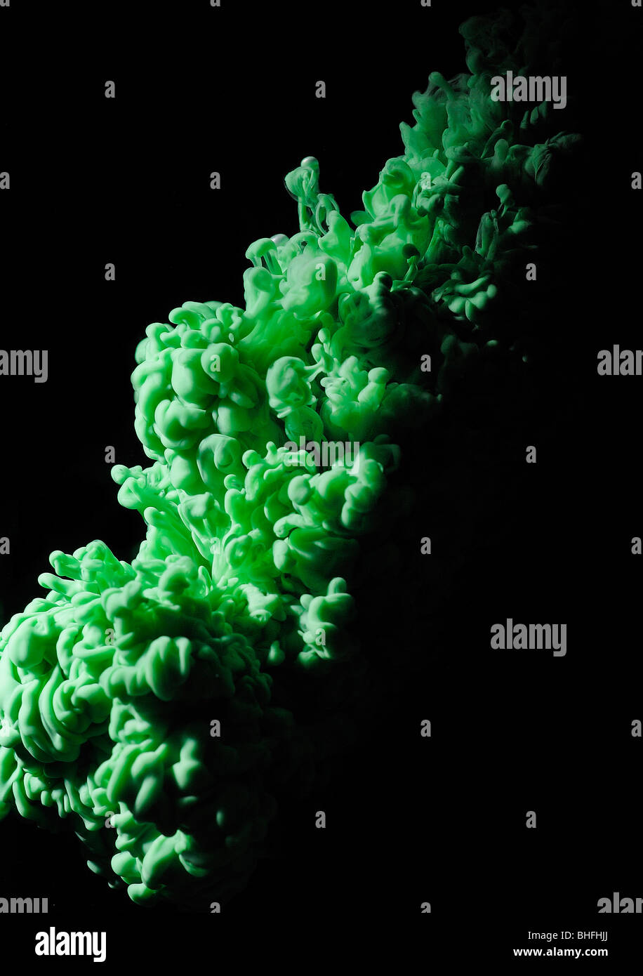 green paint in water Stock Photo Alamy