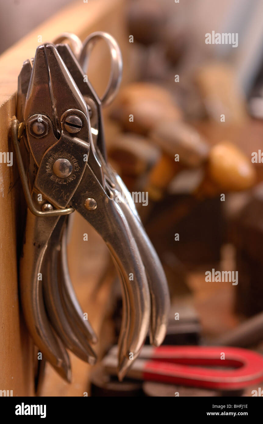 pliers plier rack racks silver make craft grip Stock Photo Alamy