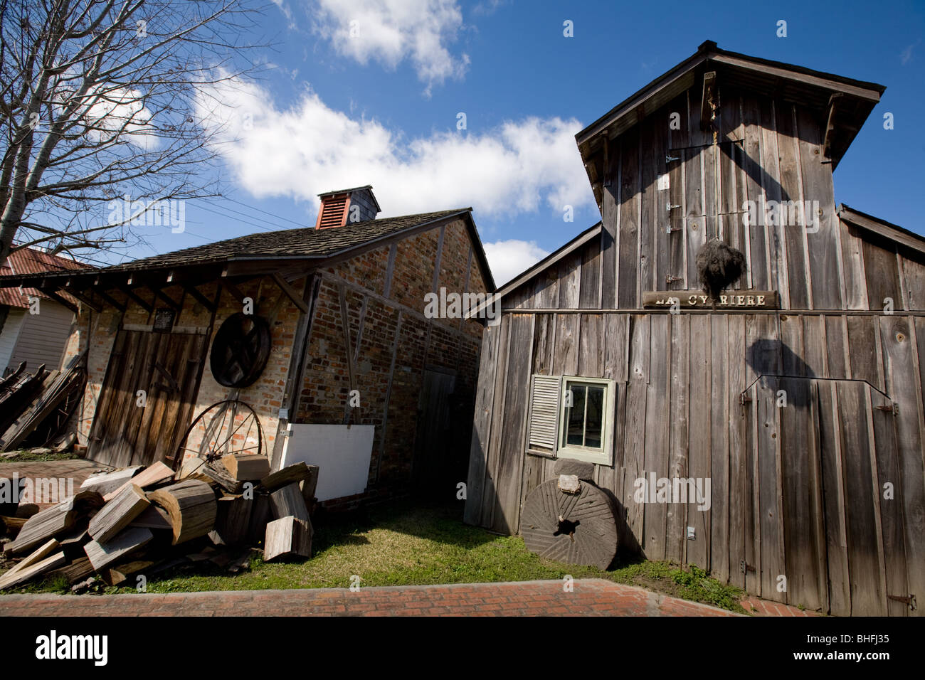 Historical cypress mill in Lutcher, Louisiana, on the River Road above