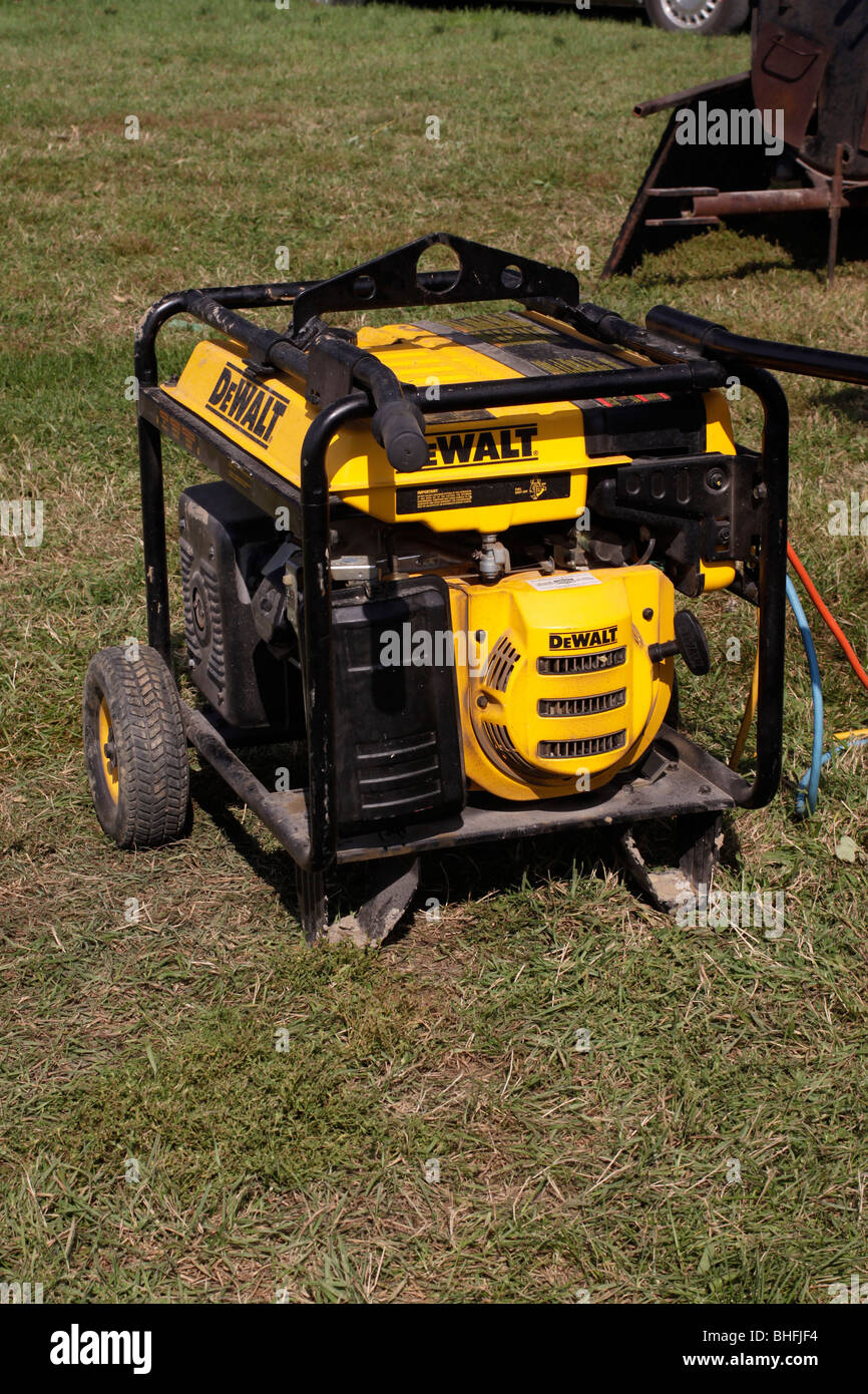 Portable electric generator in use at event Stock Photo