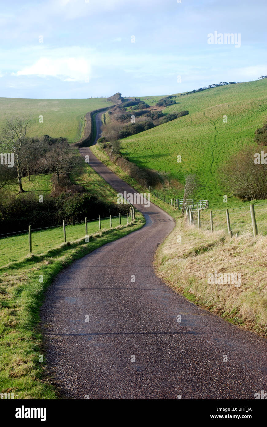 Winding road up hill hi-res stock photography and images - Alamy